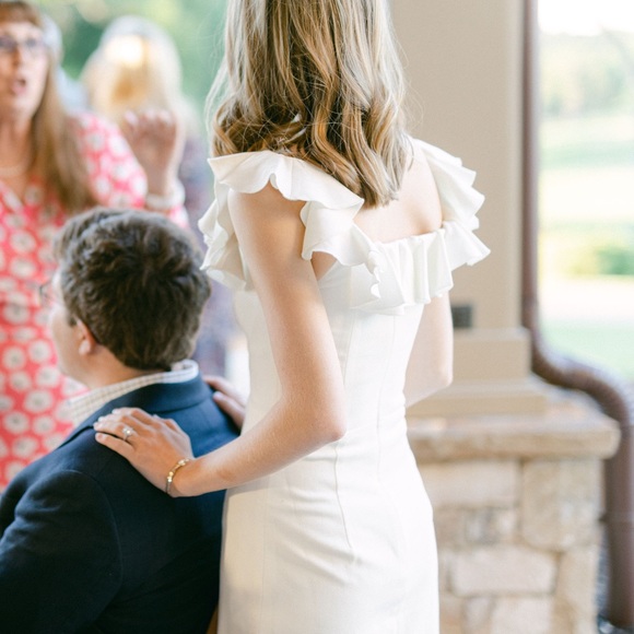 French Connection white frill dress - Picture 3 of 3